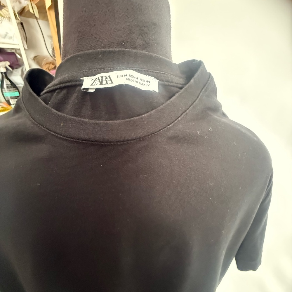 Zara Charcoal Crew Neck Tee